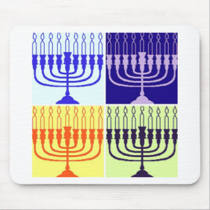 Hanukkah Minorah Mouse Pad