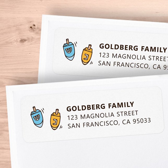 Hanukkah Modern Simple Dreidel Shipping Address (Creator Uploaded)