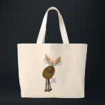 Hanukkah moose! large tote bag<br><div class="desc">This little cartoon moose Menorah is wishing you a Moosed Happy Hanukkah!</div>