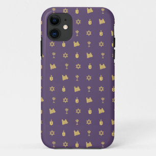 Hanukkah Motif purple iPhone 5 Barely There 11 Case