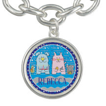 Hanukkah Mouse and Friends Charm Bracelet