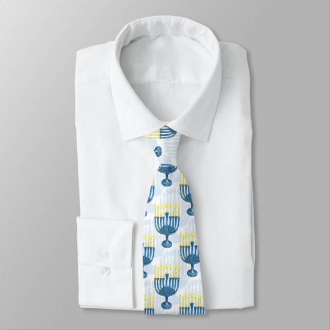 Hanukkah Necktie (Tied)
