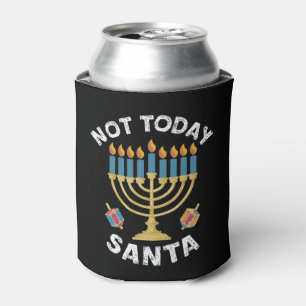 Hanukkah Not Today Santa Jewish Chanukah  Can Cooler