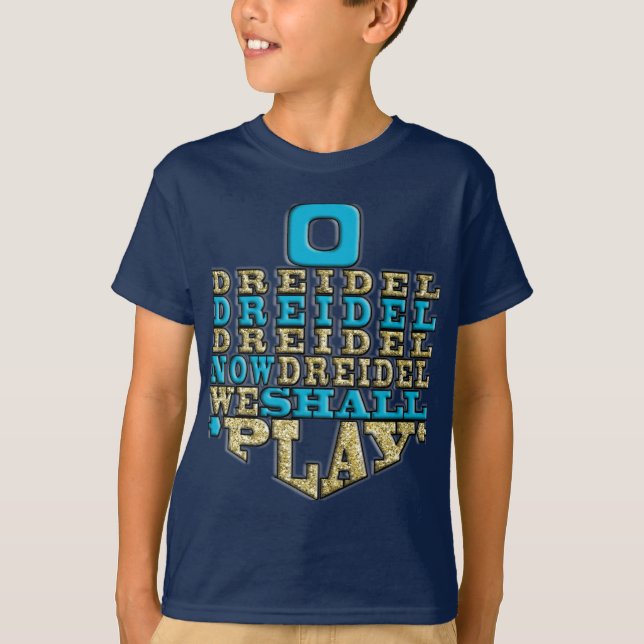 Hanukkah "O Dreidel Dreidel Dreidel" Kid's T-Shirt (Front)