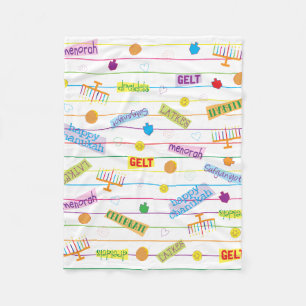 Hanukkah Party Fleece Blanket/Small Blanket