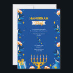 Hanukkah Party Invitations<br><div class="desc">Invite family and friends to celebrate the holiday of lights with this handsome invitation. The card is easy to customise with your wording, font and font colour. Not exactly what you're looking for? All our products can be custom designed to meet your needs at no extra charge. Simply contact us...</div>
