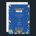 Hanukkah Party Invitations<br><div class="desc">Invite family and friends to celebrate the holiday of lights with this handsome invitation. The card is easy to customise with your wording, font and font colour. Not exactly what you're looking for? All our products can be custom designed to meet your needs at no extra charge. Simply contact us...</div>