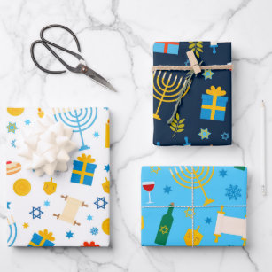 Hanukkah Pattern Wrapping Paper