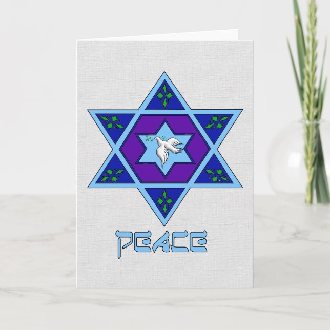 Hanukkah Peace Art Holiday Card (Front)
