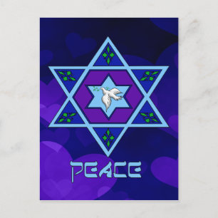 Hanukkah Peace Art Holiday Postcard