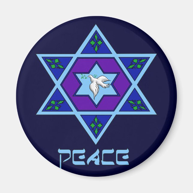Hanukkah Peace Art Magnet (Front)