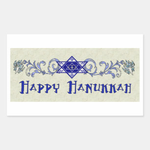Hanukkah Peace Star Rectangular Sticker