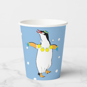 Hanukkah Penguin 8 oz. Paper Cups