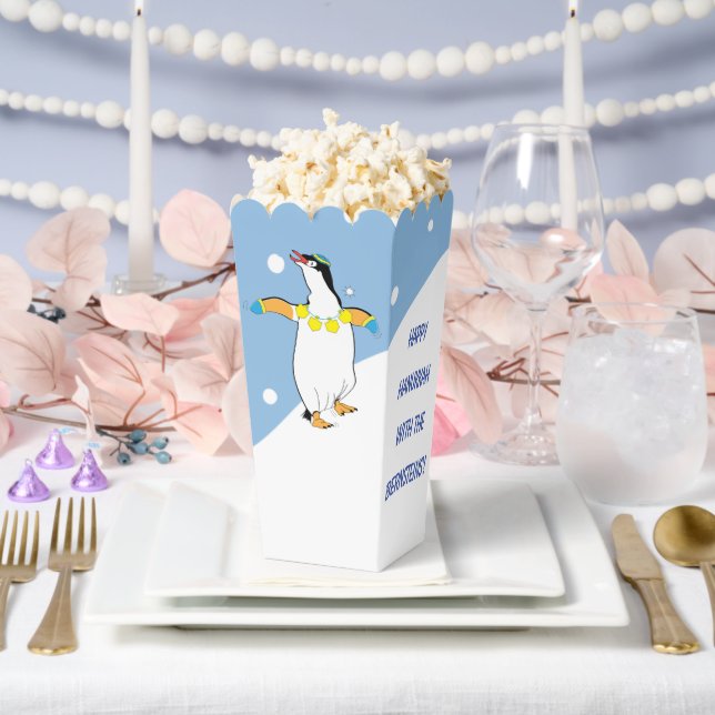 Hanukkah Penguins Favour Boxes (Wedding)