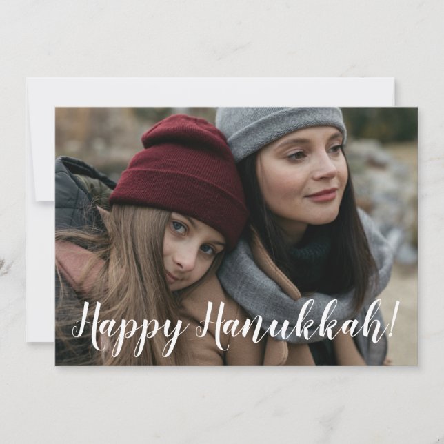 Hanukkah Photo Holiday Card (Front)