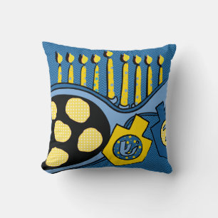 Hanukkah Pillow "LATKES AND SOUR CREAM"