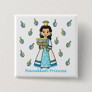 Hanukkah Princess Blank 15 Cm Square Badge