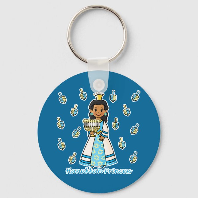 Hanukkah Princess Key Ring (Front)