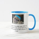 Hanukkah pug mug coffe cup<br><div class="desc">Hanukkah coffee mg with a picture of a pug saying a cute hanukkah song.</div>