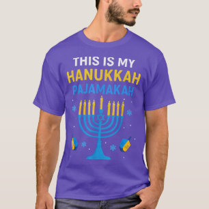 Hanukkah Pyjamas Jewish Holiday Celebration Funny T-Shirt