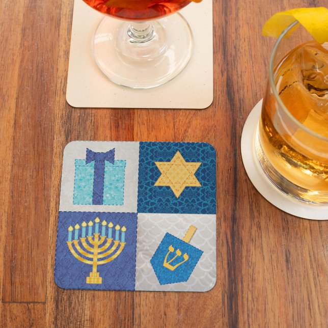 Hanukkah Quilt Coasters (Creator Uploaded)