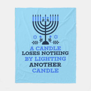 Hanukkah Quote Fleece Blanket