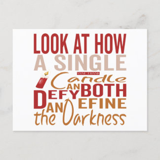 Hanukkah Quotes Announcement Postcard