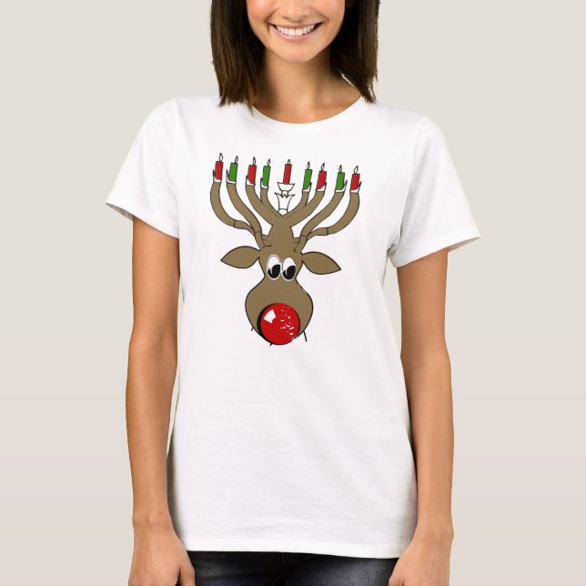 Hanukkah Reindeer -.png T-Shirt (Front)