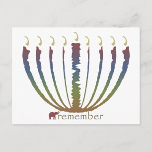 Hanukkah - remember holiday postcard