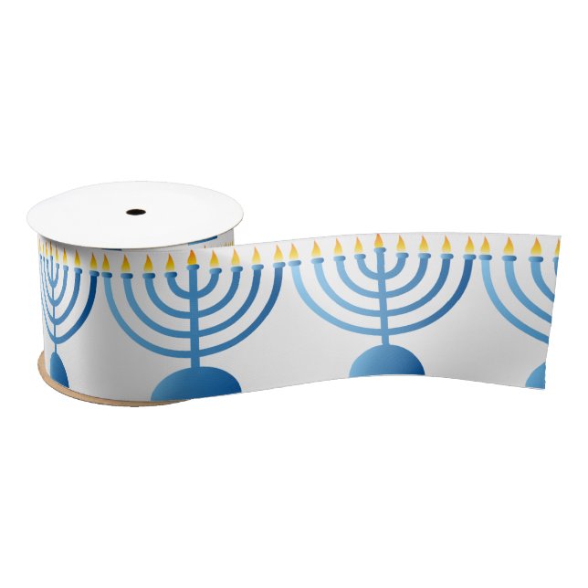 Hanukkah Ribbon Satin Ribbon (Spool)