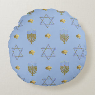 Hanukkah Round Cushion