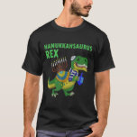 Hanukkah Saurus Rex Funny T Rex Dinosaur Hanukkah  T-Shirt<br><div class="desc">challah at ya boy, ugly hanukkah, jewish hanukkah, chanukah, chanukiah, menorah, dreidel, challah bread, latkes, jewish christmas, jewish boys, jewish girls, jewish men, jewish women, jewdolph, ugly sweater, ugly sweatshirt, matzo ball, deck the halls matzo balls, hanukkah naughty, ugly christmas, hanukkah naughty nice jewish, merry christmukkah, meowzel tov, meowzel tov...</div>