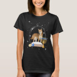 Hanukkah Shiba Inu Dog Snow Globe Pajama T-Shirt<br><div class="desc">Hanukkah Shiba Inu Dog Snow Globe Pajama</div>