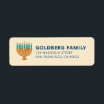 Hanukkah | Simple and Modern Candle Greeting<br><div class="desc">This is a simple and modern design of the Menorah or temple candlesticks.</div>