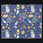 Hanukkah Snowman and Menorah Wrapping paper<br><div class="desc">Whimsical watercolor snowmen,  menorah,  sufganiyot,  dreidels and more decorate this fun Hanukkah wrapping paper.</div>