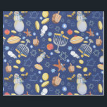 Hanukkah Snowman and Menorah Wrapping paper<br><div class="desc">Whimsical watercolor snowmen,  menorah,  sufganiyot,  dreidels and more decorate this fun Hanukkah wrapping paper.</div>