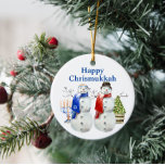 Hanukkah Snowman Christmas Chrismukkah<br><div class="desc">This design was created though digital art. It may be personalized in the area provided or customizing by changing the photo or added your own words. Contact me at colorflowcreations@gmail.com if you with to have this design on another product. Purchase my original abstract acrylic painting for sale at www.etsy.com/shop/colorflowart. See...</div>