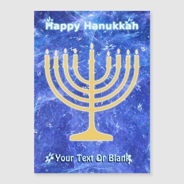 Hanukkah Snowstorm Menorah (Front)