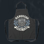 Hanukkah Social Club Funny Jewish Hanukkah  Apron<br><div class="desc">Funny Jewish humour,  Hanukkah 2025 joke,  Jewish pride design,  dreidel club style,  menorah and mischief,  casual Hanukkah party,  modern holiday joke,  Jewish culture pride,  festive club theme,  light and laugh</div>