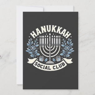 Hanukkah Social Club Funny Jewish Hanukkah Holiday Card