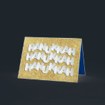 Hanukkah Sparkle Gold Stars Greeting Card<br><div class="desc">Our Hanukkah Gold Stars Greeting card with sparkle and glitter is a fun, classy & elegant way to wish family, friends and clients a Happy Hanukkah/Chanukah. Need help with this design? Want to see other colours or design variations? Please email: BestDressedBread@gmail.com. For more beautiful Judaica gift ideas check out our Zazzle...</div>