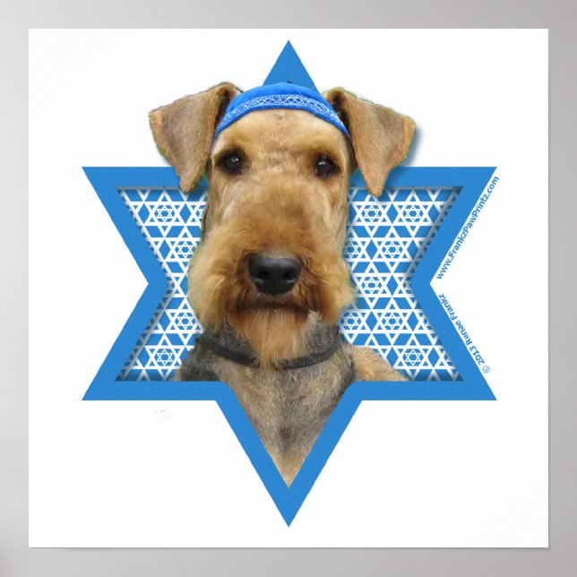 Hanukkah Star of David - Airedale Terrier Poster (Front)
