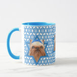 Hanukkah Star of David - Brussels Griffon Mug<br><div class="desc">What could make saying Happy Hanukkah more fun than having this Brussels Griffon Dog wearing a Yamaka surrounded by the Star of David. This whimsical holiday design will be sure to delight your friends and family as well as other dog lovers. This design is available in over 100 Dog Breeds....</div>