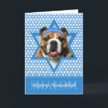 Hanukkah Star of David - Bulldog Holiday Card<br><div class="desc">What could make saying Happy Hanukkah more fun than having this Bulldog wearing a Yamaka surrounded by the Star of David. This whimsical holiday design will be sure to delight your friends and family as well as other dog lovers. This design is available in over 100 Dog Breeds. If you...</div>