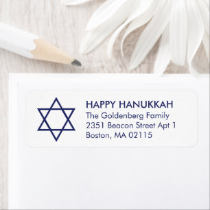 Hanukkah Star of David custom navy blue and white