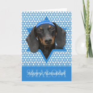 Hanukkah Star of David - Dachshund - Winston Holiday Card