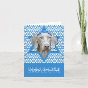 Hanukkah Star of David - Weimaraner Holiday Card