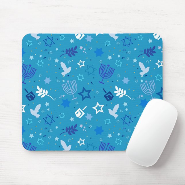 Hanukkah Stars Mouse Pad (With Mouse)