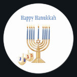 Hanukkah Stickers<br><div class="desc">This large size sticker is shown with a festive Hanukkah holiday print.
Customise this item or buy as is.




Stock Image</div>