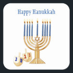 Hanukkah Stickers<br><div class="desc">This large size square sticker is shown with a festive Hanukkah holiday print.
Customise this item or buy as is.




Stock Image</div>